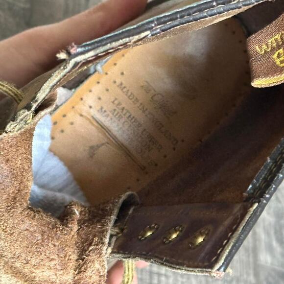 Vintage Dr Doc Martens Made In England Brown Leather Boots - Picture 6 of 8